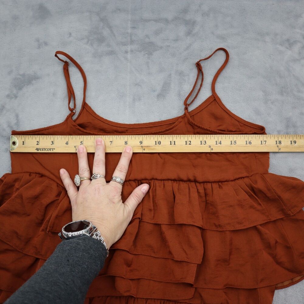 Who What Wear Shirt Womens S Orange Sleeveless Scoop Neck Layered Tank Top - Picture 4 of 11